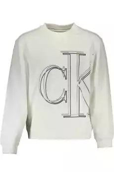 CALVIN KLEIN BLUZA BEZ ZAMKA MĘSKA BIAŁA Odzież obuwie dodatki Galanteria i dodatki