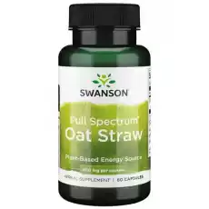 Swanson FS Oat Straw Owies zwyczajny 400mg 60k Zdrowie i uroda Zdrowie Witaminy minerały suplementy diety