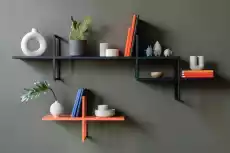 Loft Decora Półka ścienna Puzi czarna szer 60 cm Dom i ogród Meble Meble do przechowywania Półki