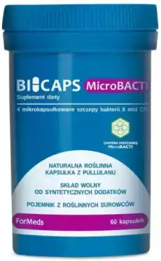 Bicaps MicroBACTI Probiotyk 60 kapsułek ForMeds Zdrowie i uroda Zdrowie Witaminy minerały suplementy diety