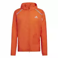 Kurtka z kapturem męska adidas MARATHON czerwona HL6508 Odzież obuwie dodatki Odzież wierzchnia Wiatrówki