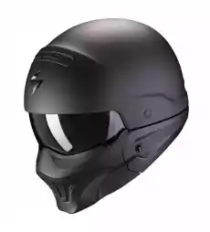 SCORPION KASK SZCZĘKOWY EXOCOMBAT EVO MATT BLACK Sport i rekreacja Sporty motorowe Kaski do sportów motorowych