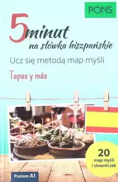 5 minut na słówka Hiszpańskie Ucz się metodą map myśli Poziom A1 PONS Książki Nauka jezyków