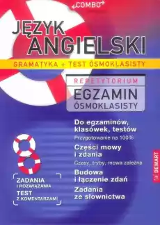 JĘZYK ANGIELSKI GRAMATYKA Repetytorium Egzamin ósmoklasisty COMBO Książki Podręczniki i lektury