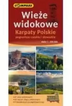 Mapa Wieże widokowe Karpaty Polskie Książki Literatura podróżnicza