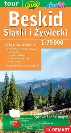 Beskid Śląski i Żywiecki Mapa turystyczna 175000 Plastik Książki Turystyka mapy atlasy