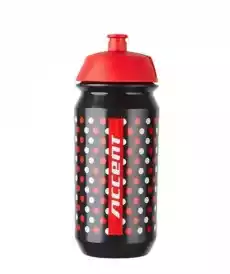 Bidon Dots czarno czerwony biały 500 ml Sport i rekreacja Rowery i akcesoria Akcesoria rowerowe Bidony rowerowe