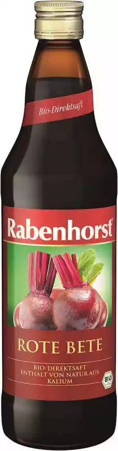 RABENHORST Burak czerwony sok BIO 750ml Artykuły Spożywcze Produkty dietetyczne Soki