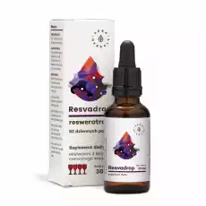 Aura Herbals Resvadrop Resweratrol krople 30ml Sport i rekreacja Odżywki i suplementy Witaminy i minerały