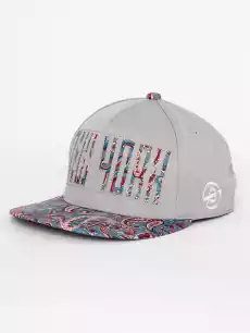 Czapka Z Daszkiem Snapback Szara Royal Blue Intaglio Writing Odzież obuwie dodatki Galanteria i dodatki Nakrycia głowy Czapki z daszkiem