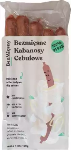 Wegańskie kabanosy cebulowe 160 g Bezmięsny Mięsny Artykuły Spożywcze Gotowe dania