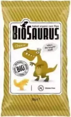 Chrupki kukurydziane Dinozaury o smaku serowym bezglutenowe BIO 4x15 g BioSaurus Artykuły Spożywcze Czipsy i chrupki