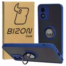 Etui Bizon Case Hybrid Ring do Motorola Moto E13 granatowe Telefony i akcesoria Akcesoria telefoniczne Pokrowce i kabury do telefonów