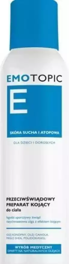 Emotopic Przeciwświądowy preparat kojący do ciała 150ml Zdrowie i uroda Kosmetyki i akcesoria Pielęgnacja skóry