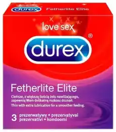 PREZERWATYWA DUREX Fetherlite Elite x 3szt Zdrowie i uroda Zdrowie Antykoncepcja