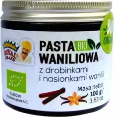 PASTA WANILIOWA BIO 100 g ROYAL BRAND Artykuły Spożywcze Zdrowa żywność