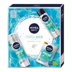 Men Fresh Kick zestaw pianka do golenia 200ml antyperspirant w sprayu 150ml odświeżająca woda po goleniu 100ml Zdrowie i uroda Kosmetyki i akcesoria Pielęgnacja ciała