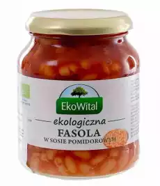EkoWital Fasola biała w sosie pomidorowym BIO 360 g Artykuły Spożywcze Gotowe dania