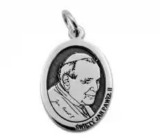 Medalik srebrny z wizerunkiem Ojca Świętego Jana Pawła II MEDJP201 Biżuteria i zegarki Wyroby jubilerskie Inne wyroby jubilerskie