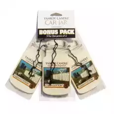 Yankee Candle Car Jar Bonus Pack zestaw zapachów samochodowych Clean Cotton 3 sztuki Dom i ogród Wyposażenie wnętrz Świece i aromaterapia Zapachy i olejki