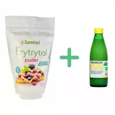 Zestaw do Przygotowania Lukru Erytrytol Puder 350 g Santini Sok z Cytryn z Sycylli Bio 250 ml Ekowital Artykuły Spożywcze