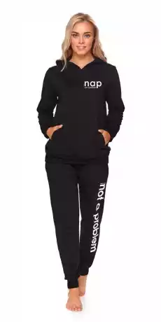 4134 Bluza dresowa Doctor Nap black Odzież obuwie dodatki Bielizna damska Szlafroki damskie