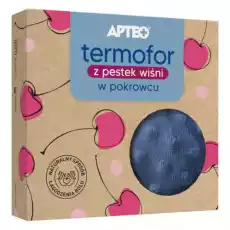 Apteo Termofor z pestek wiśni w pokrowcu niebieski x 1 sztuka Zdrowie i uroda Zdrowie Urządzenia i akcesoria medyczne Termofory