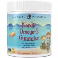 Nordic Naturals Omega3 Gummies 82mg 120 żelek o smaku mandarynkowym Sport i rekreacja Odżywki i suplementy