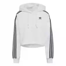 Bluza z kapturem damska adidas ORIGINALS CLASSICS CROP biała HN5884 Odzież obuwie dodatki Bluzy i swetry