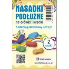 Harmonia Nasadki podłużne na ołówki i kredki 2 szt Biuro i firma Akcesoria biurowe Artykuły papiernicze Ołówki