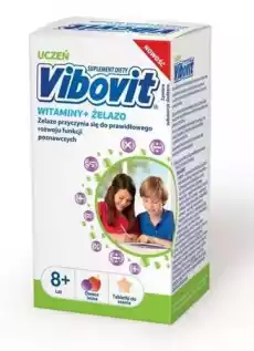 VIBOVIT UCZEŃ Witaminy Żelazo x 30 tabletek do ssania Sport i rekreacja Odżywki i suplementy Witaminy i minerały