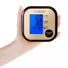 VITAMMY Ultra Beat Golden Black Ciśnieniomierz naramienny 2242 cm z podświetleniem i etui Zdrowie i uroda Zdrowie Urządzenia i akcesoria medyczne Ciśnieniomierze