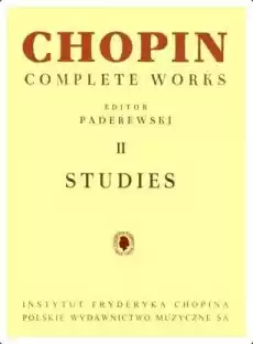 Chopin Complete works Etiudy Książki Sztuka