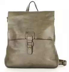 Plecak skórzany minimalizm old look leather backpack MARCO MAZZINI beż taupe Odzież obuwie dodatki Galanteria i dodatki Torebki damskie