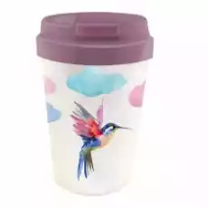 ChicMic Kubek podróżny z tworzywa pla watercolor bird 350 ml Dom i ogród Wyposażenie kuchni Naczynia kuchenne Naczynia do kawy i herbaty Inne akcesoria do kawy i herbaty