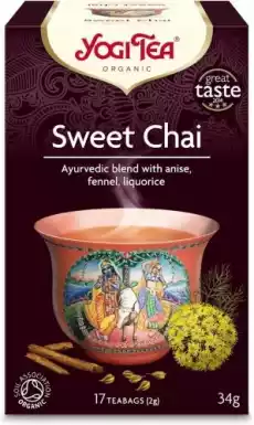 HERBATKA SŁODKI CHAI SWEET CHAI BIO 17 x 2 g 34 g YOGI TEA Artykuły Spożywcze Herbata