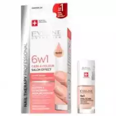 Eveline Cosmetics Nail Therapy Professional 6w1 Care Colour skoncentrowana odżywka do paznokci nadająca kolor Nude 5 ml Zdrowie i uroda Kosmetyki i akcesoria Manicure i pedicure Lakiery do paznokci