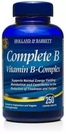 Complete B Vitamin BComplex 250 tabletek Holland Barrett Zdrowie i uroda Zdrowie Witaminy minerały suplementy diety