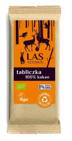 TABLICZKA 100 KAKAO UGANDA BIO 50 g LAS VEGANS Artykuły Spożywcze Kakao i czekolada