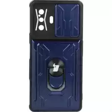 Etui Bizon Case Camshield Card Slot Ring do Xiaomi Poco F4 GT granatowe Telefony i akcesoria Akcesoria telefoniczne Etui