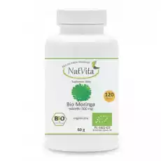 Moringa Bio Suplement Diety 500 mg 120 sztuk Natvita Artykuły Spożywcze