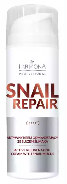 Farmona Professional Snail Repair Aktywny krem odmładzający ze śluzem ślimaka 150ml Zdrowie i uroda Kosmetyki i akcesoria Pielęgnacja twarzy Kremy do twarzy