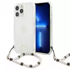 Guess GUHCP13LKPSWH iPhone 13 Pro 13 61 Transparent hardcase White Pearl Telefony i akcesoria Akcesoria telefoniczne Etui