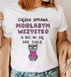 damska koszulka z nadrukiem Odzież obuwie dodatki Odzież damska Tshirty i koszulki damskie