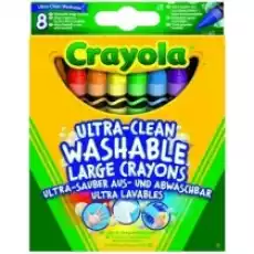 Crayola Kredki świecowe grube zmywalne 8 kolorów Dla dziecka Artykuły szkolne Kredki farby flamastry markery