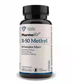 PHARMOVIT B50 METHYL BCOMPLEX MAX 60 KAPS Zdrowie i uroda Zdrowie