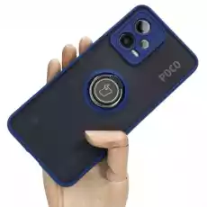 Etui Bizon Case Hybrid Ring do Xiaomi POCO X5 Redmi Note 12 5G granatowe Telefony i akcesoria Akcesoria telefoniczne