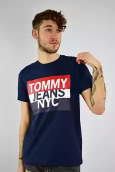 TSHIRT MĘSKI TOMMY JEANS GRANATOWY Odzież obuwie dodatki Odzież męska