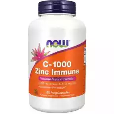 C1000 Zinc Immune 180 kaps NOW FOODS Artykuły Spożywcze