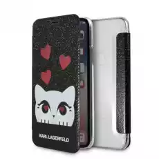 Karl Lagerfeld KLFLBKPXVDCBK iPhone X black book Valentine Telefony i akcesoria Akcesoria telefoniczne Etui